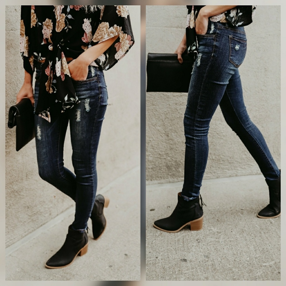 NWT So Cal Distressed Ankle Skinny - Picture 3 of 4